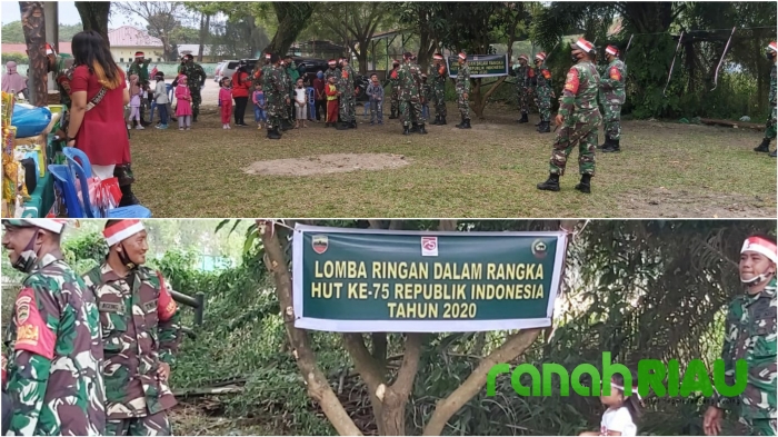 Danramil 04 Mandau, Himbau Warga Meriahkan Kemerdekaan Tetap Dengan Protokol Kesehatan