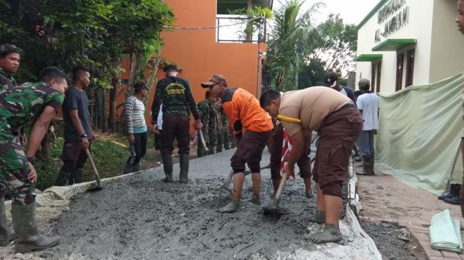 Lagi, Saka Wira Kartika Ikut Bantu Satgas TMMD Reguler Ke-104 Kodim 0507/Bekasi