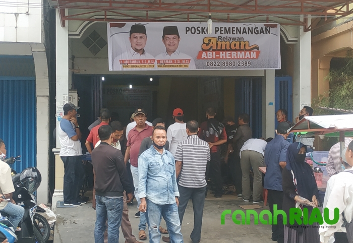 Herman Resmikan Posko AMAN Zona 1 Bengkalis - Bantan