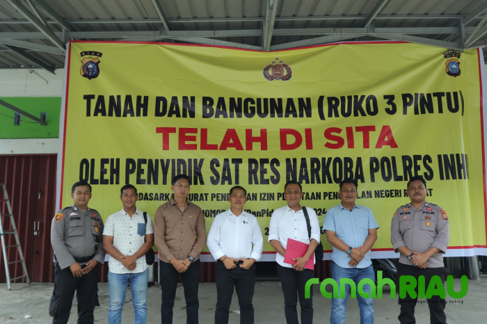 Lima Ruko Mak Gadih Disita Polres Inhu terkait Kasus Pencucian Uang Narkoba