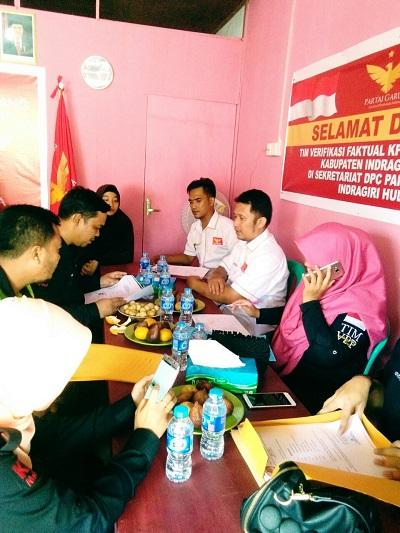 Siap Bertarung Politik, Verifikasi Faktual DPC Partai Garuda Inhu Berjalan Lancar...