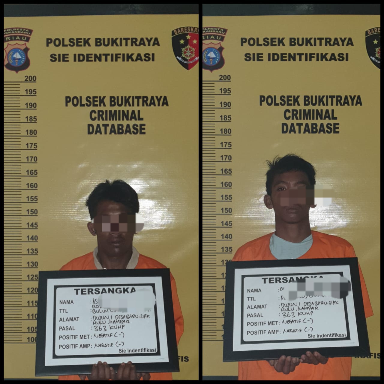 Empat Tersangka Spesialis Pencurian Sepeda Motor Diamankan Polsek Bukit Raya