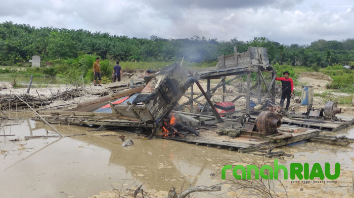 Polres Kuansing Sapu Bersih Aktivitas PETI di Muaro Sentajo
