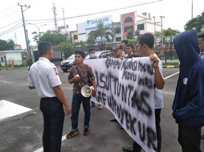 Penyelewengan Anggaran, Aliansi Mahasiswa Peduli UNRI minta Pejabat Rektorat diperiksa