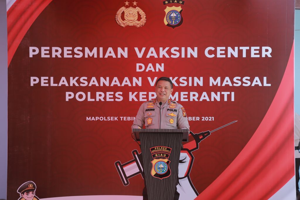Target 1000 Setiap Hari, Kapolda Riau Resmikan Vaksin Center Polres Meranti
