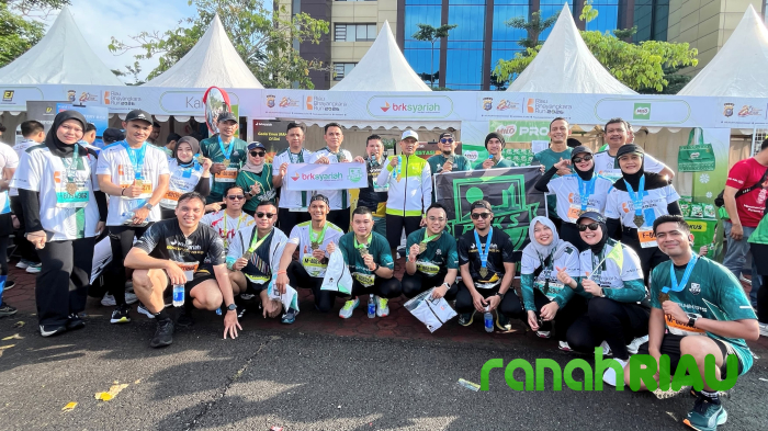 Lewat Riau Bhayangkara Run, BRK Syariah Perkuat Kampanye Hidup Sehat dan Literasi Keuangan Syariah