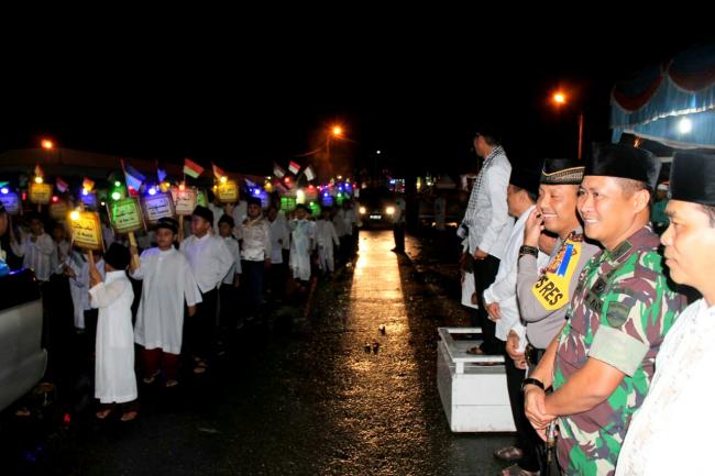 Bupati dan Wakil Bupati serta Forkompimda Kuansing Lepas Pawai Takbir Keliling 