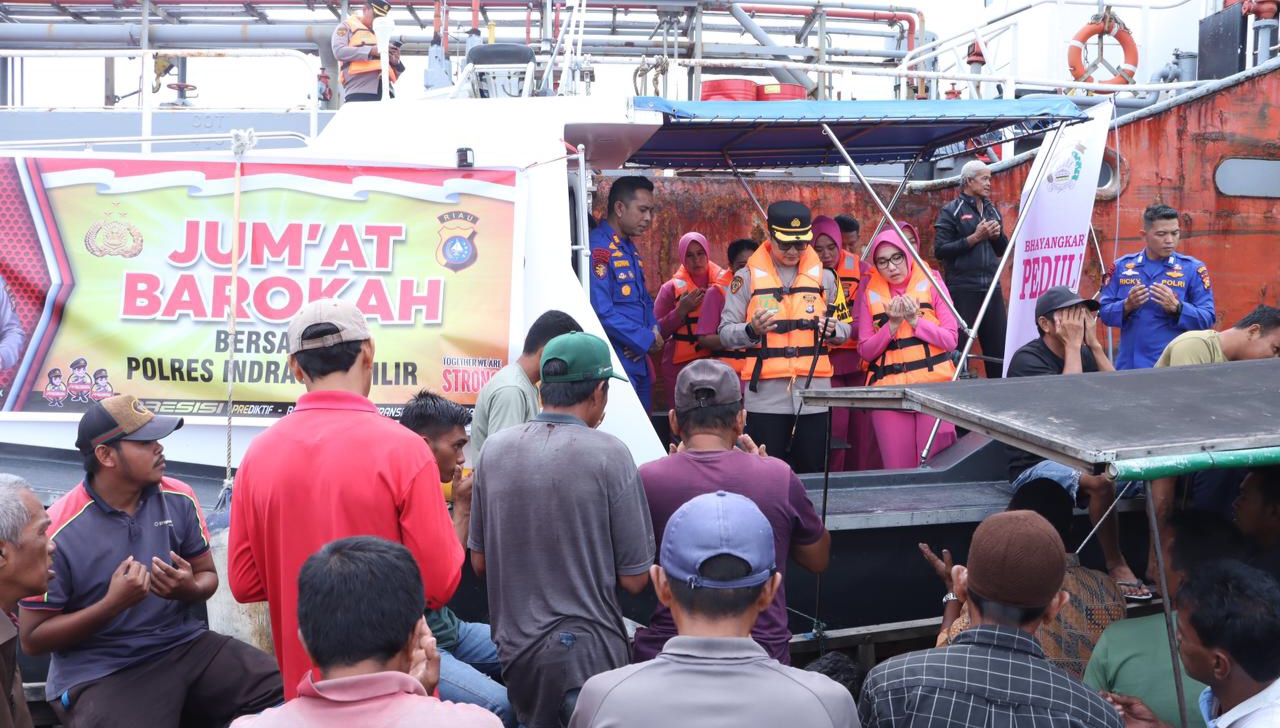 Kapolres Inhil, Pekerja Buruh dan Penambang Pompong Doa Bersama Untuk NKRI