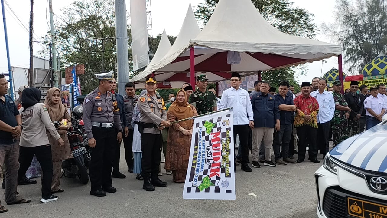 Dihadiri Bupati Bengkalis, Kapolres Pimpin Pelepasan Mudik Asik Idul Fitri
