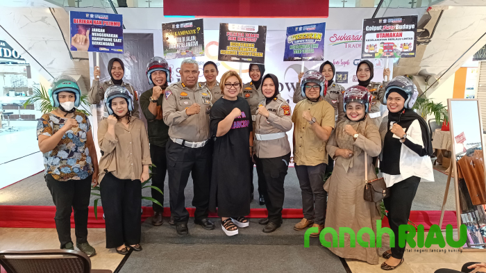 Keseruan Giat Cooling System dan Kampanye keselamatan Ditlantas Polda Riau di STC