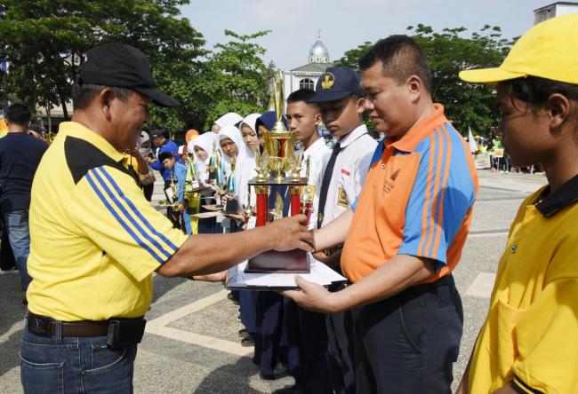 Pj Bupati Inhil Buka Kegiatan O2SN Dan FLS2N Tingkat SD Dan SMP