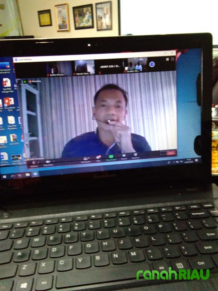 Rakor Virtual PPID se-Riau, KI Himpun Berbagai Persoalan Penanganan Covid-19