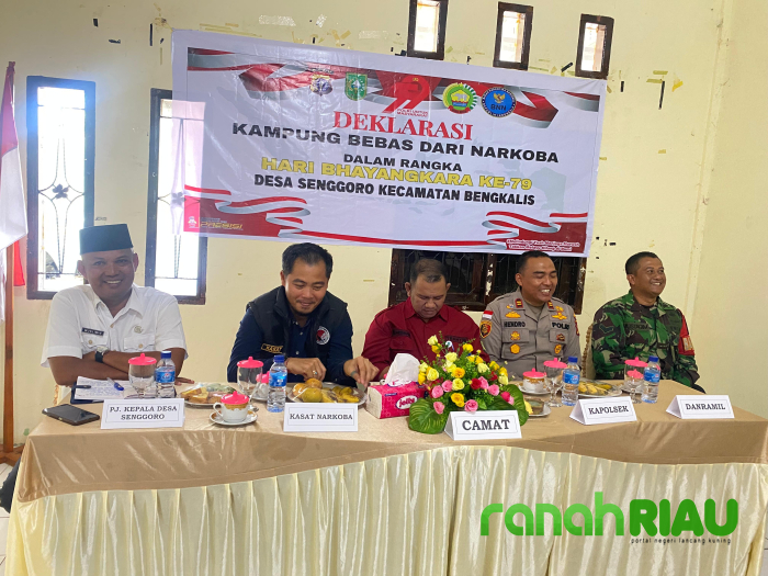 Sambut HUT Bhayangkara ke-79, Tujuh Desa di Bengkalis Deklarasikan Bebas Narkoba