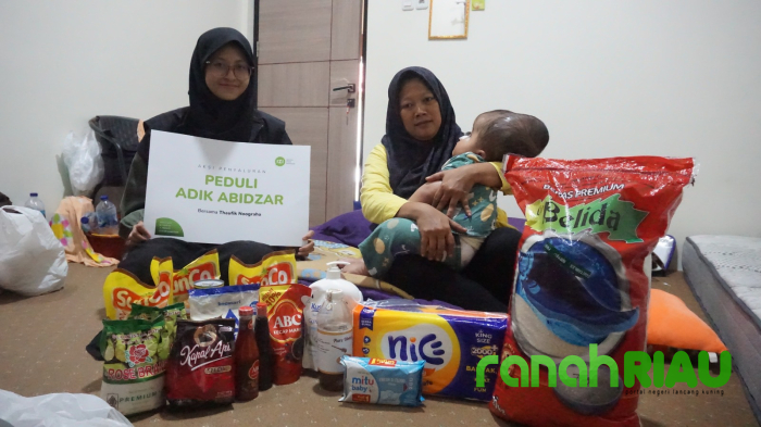 IZI Riau lanjutkan Penyaluran bantuan, Abidzar Penderita Hidrosefalus butuh Uluran tangan Dermawan