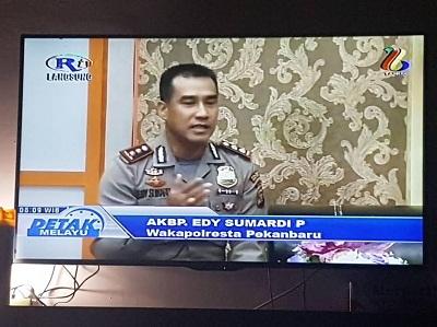 Polresta Pekanbaru Sampaikan Himbauan Kamtibmas Melalui Media Televisi