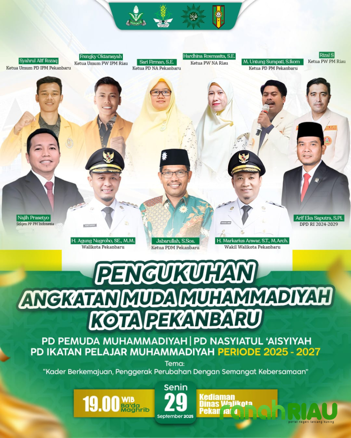 AMM Pekanbaru Kompak! Tiga Ortom Muda Muhammadiyah dilantik, Siap jadi Kekuatan Baru Umat