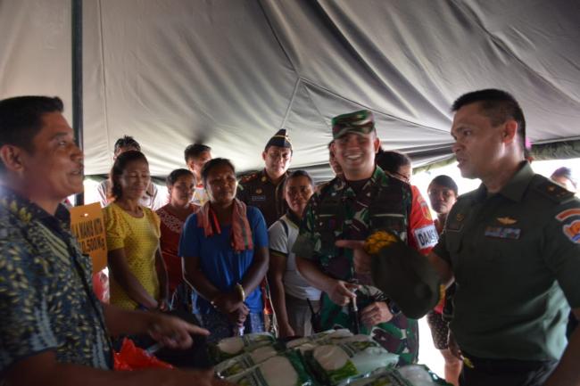 "Kolonel inf Jhonny Jamaris tinjau kegiatan baksos TMMD ke-104 di Desa Rusoh"