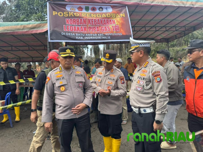 Pascaledakan Pipa Gas PT TGI di Inhil, Dirlantas Polda Riau Pastikan Jalintim kembali Normal