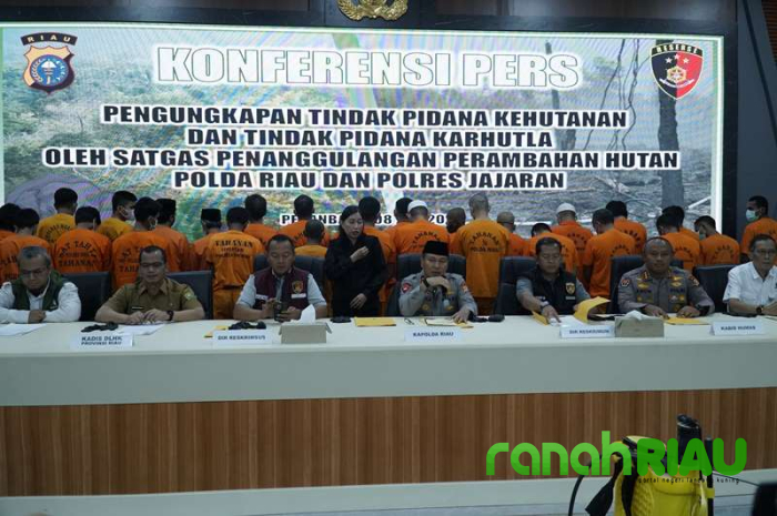 Ditreskrimsus Polda Riau ringkus Pemodal dan Penggarap 143 Hektar HPT di Lubuk Tilam Rokan Hulu 