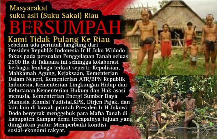 Ratusan Suku Sakai bakal Padati Istana Negara, Bertekad minta Keadilan dari Presiden Jokowi