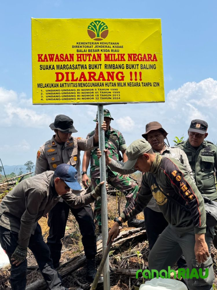 Polsek Singingi Hilir gelar Patroli Gabungan terpadu di Suaka Margasatwa Bukit Rimbang Baling 