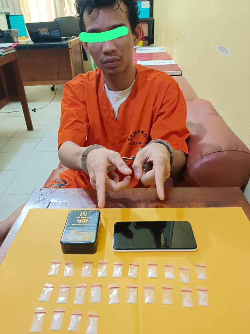 Sempat Buang 24 Paket Sabu dalam kemasan Rokok, BHL diringkus Polsek Siak Hulu