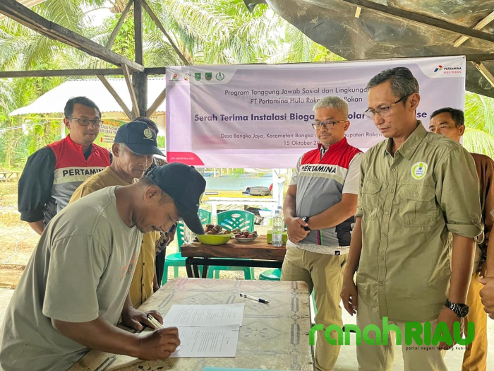 PHR serahkan 8 reaktor Biogas dan Rumah Pengering Tenaga Surya ke Masyarakat Rokan Hilir