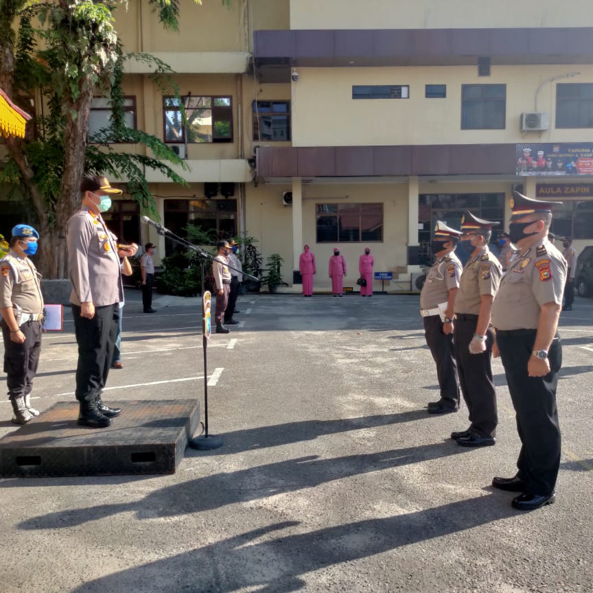 Polresta  Pekanbaru laksanakan Korp Lapor Kenaikan Pangkat Penghargaan