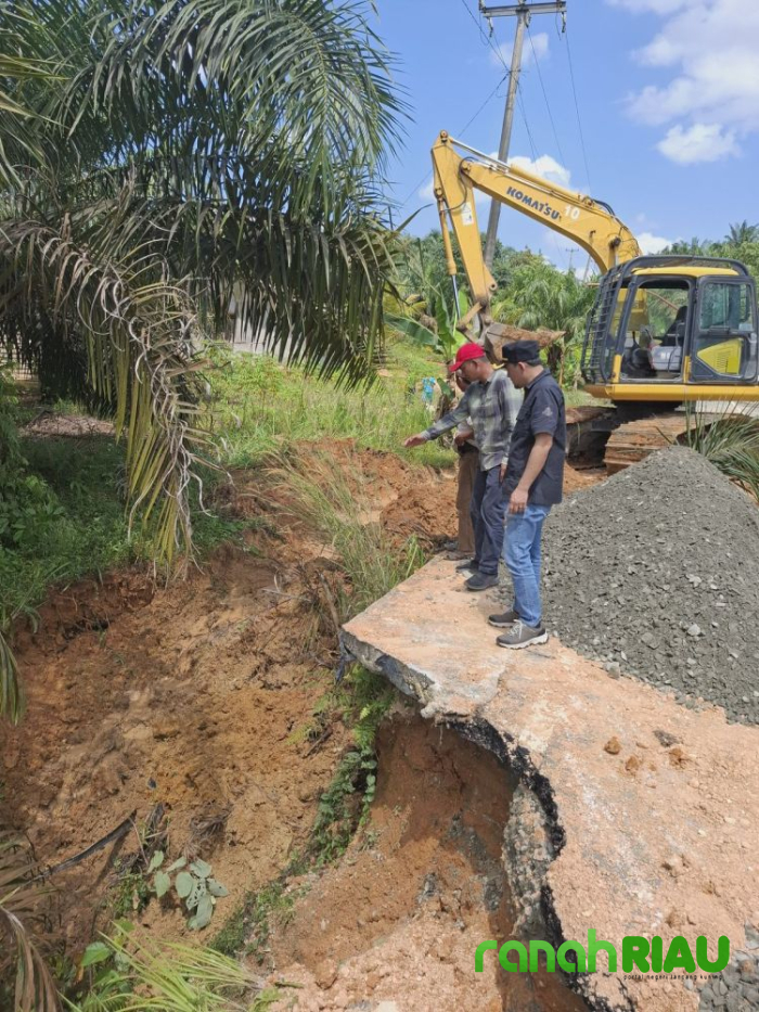 Jalan Putus saat Mudik!, Pemprov Riau Ngebut Perbaiki Ruas Lipat Kain-Lubuk Agung, Darurat diatasi, 