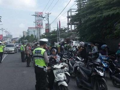 Tak Mempan, Puluhan Motor  terjaring Razia di FlyOver