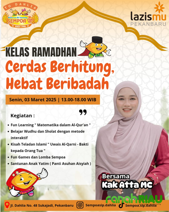 Kelas Ramadhan, Kolaborasi Lazismu Pekanbaru dengan  Sempoa SIP TC Dahlia