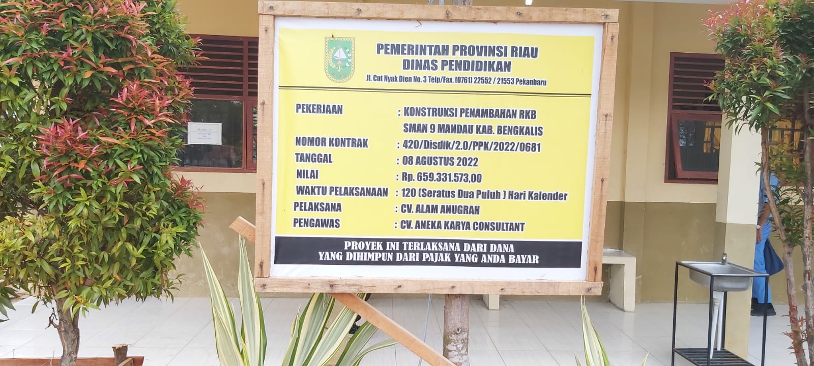 Pembangunan SMAN 9 Mandau Dikhawatirkan runtuh Akibat Kekosongan Daging Beton Balok
