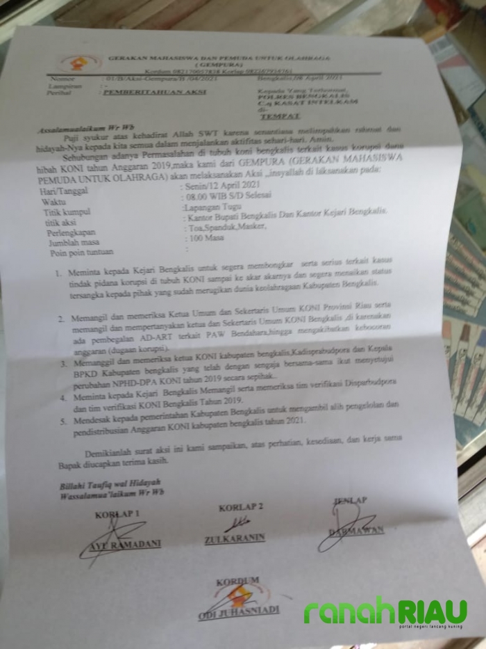 Dugaan Korupsi Dana Hibah Tahun 2019, GEMPURA Akan Gelar Aksi Suarakan Tuntutan