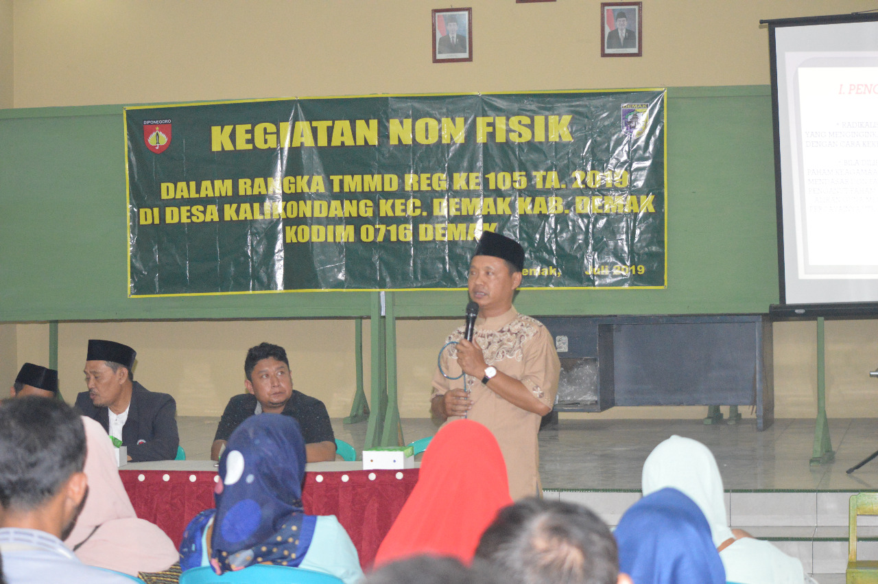 Cegah Radikalisme Dan Terorisme, Kodim 0716/Demak Beri Penyuluhan Di Lokasi TMMD