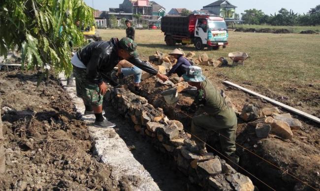 Progres Pekerjaan Talud TMMD Menggembirakan