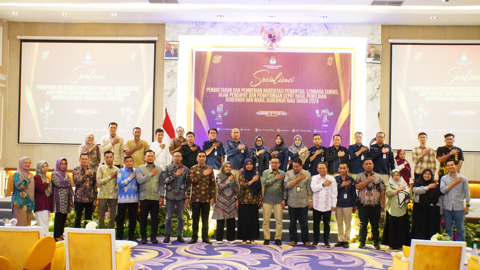 KPU Riau Siap Terima Pendaftaran Pemantau, Lembaga Survei, Jajak Pendapat dan Perhitungan Cepat