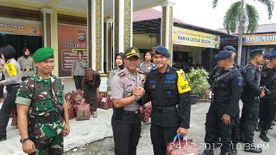 Lepas Kepulangan BKO Brimob Polda Riau Dan TNI Yonif 132, Kapolres Kampar Beri Apresiasi