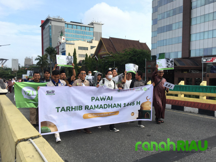 Tarhib Ramadhan, IZI Riau bersama beberapa Komunitas Ramaikan Area CFD Pekanbaru 