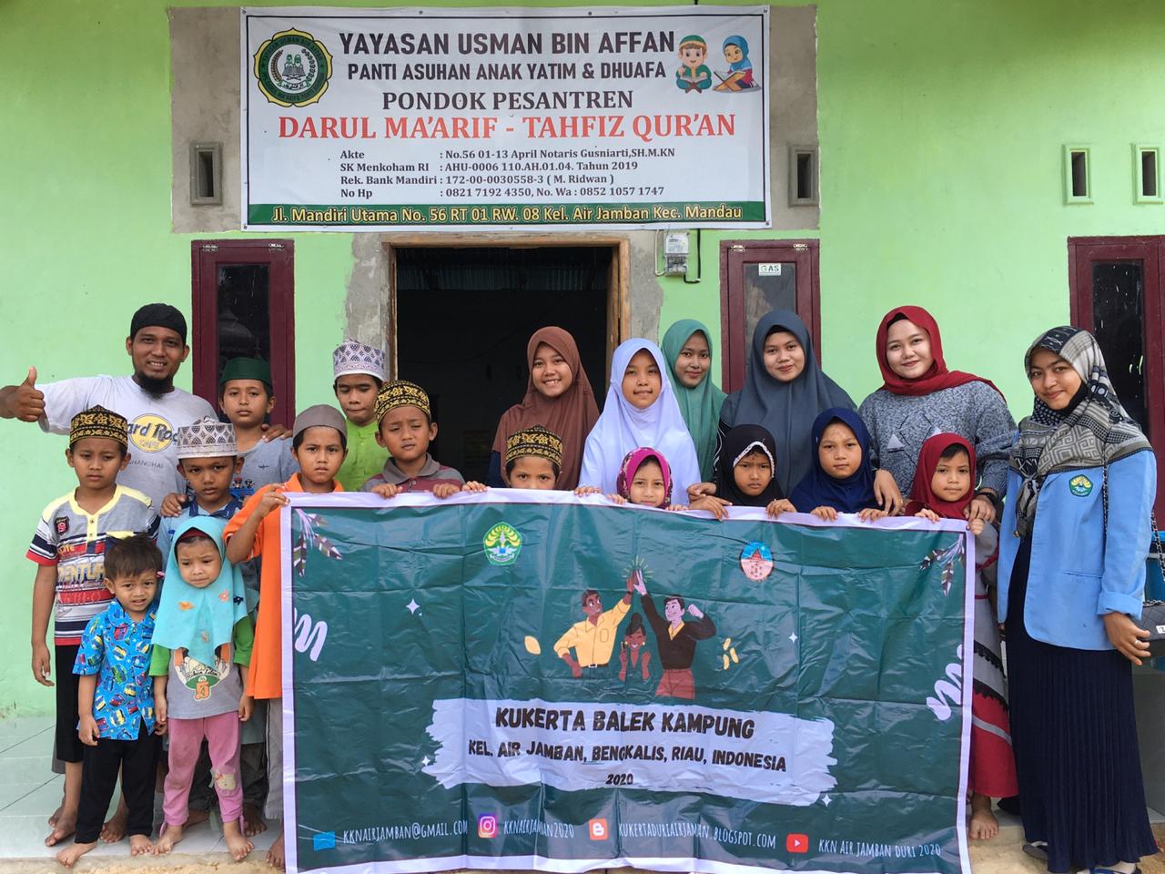 Yayasan Usman bin Affan anak yatim dan Dhuafa Duri, Tempat Mengabdi KKN Mahasiswa UNRI