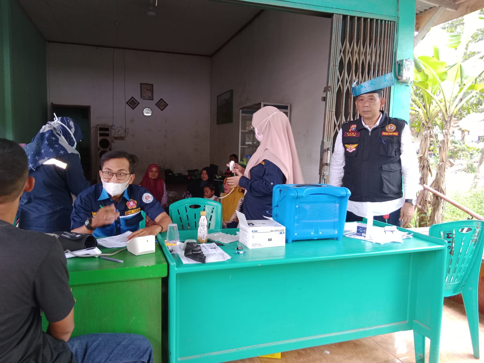 Pokdarkamtibmas Resort Dumai Bareng Polres Dumai Laksanakan Vaksinasi Massal