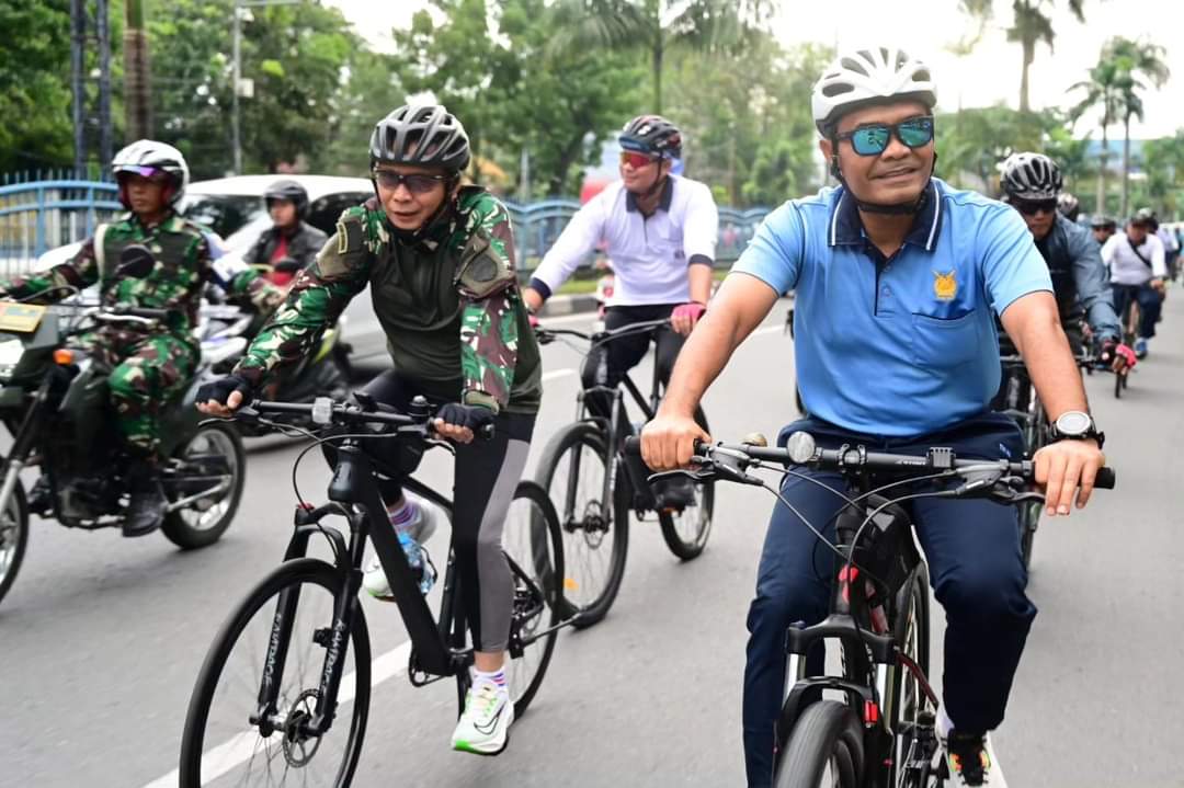 Gowes Patriot, bukti nyata Sinergitas para Matra TNI di Provinsi Riau