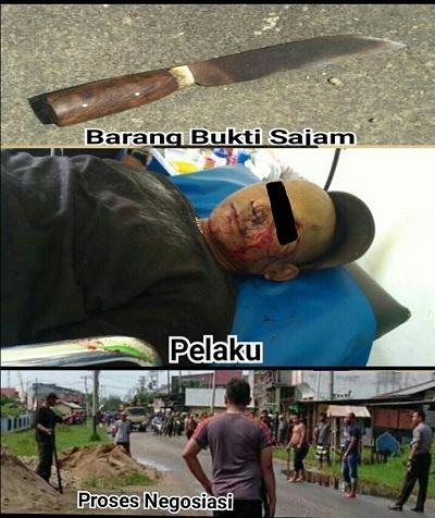 Waduhhh..Tanpa Sebab, Pria Ini Ludahi Anak Lagi Beli Sarapan dan Mengamuk Dengan Sebilah Pisau..