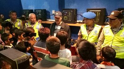 Jaga Ketertiban dan Keamanan di Bulan Ramadhan, Polsek Pekanbaru razia Warnet