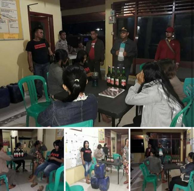 Polsek Kuantan Mudik Amankan 2 Pemilik Cafe, Serta 9 Pengunjung