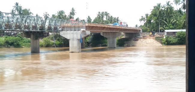 Masyarakat Protes, Pengerjaan Jembatan lubuk Jambi Kuansing terkesan Asal-asalan