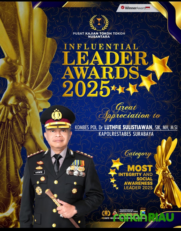 Kombes Pol Luthfie dapat Anugerah Most Integrity and Social Awareness Leader 2025