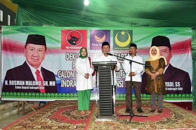 Ratusan Masa Hadiri Deklarasi Rosman dan Musmulyadi