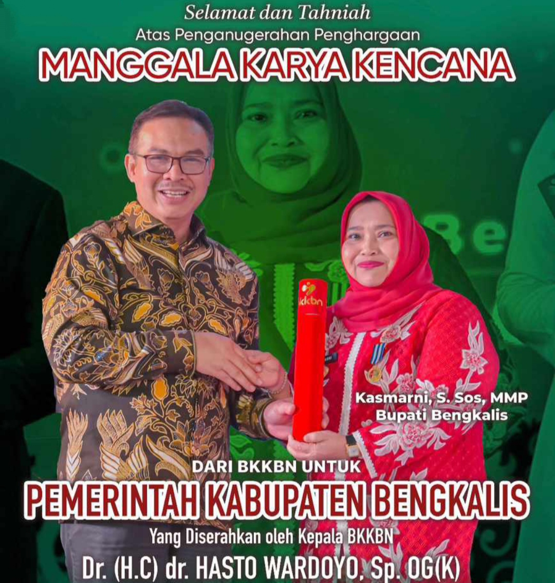 Bupati Bengkalis Terima Penghargaan Manggala Karya Kencana Tahun 2024