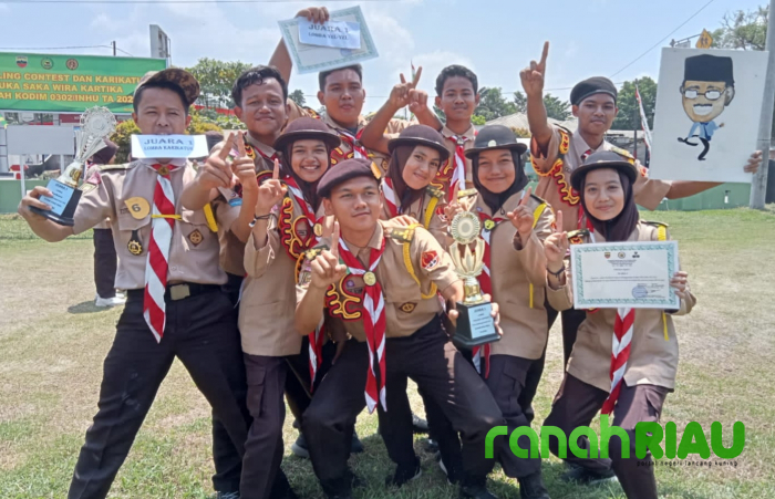 Saka Dibawah Naungan Koramil 08/KM Raih Juara I Lomba Yel-yel di Peranap
