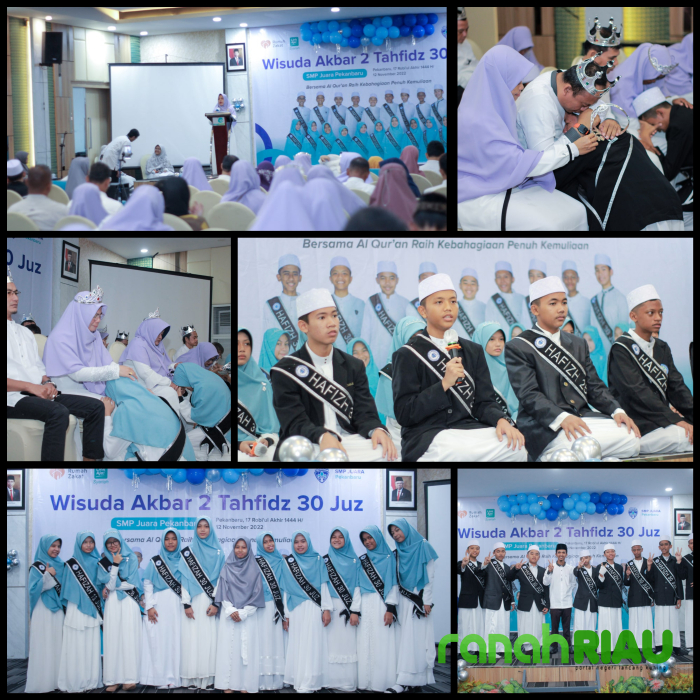 Wisuda Akbar 2 Tahfidz Alquran 30 Juz SMP Juara sukses terselenggara